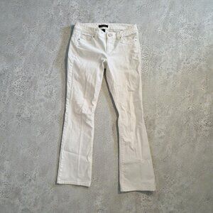WHITE HOUSE BLACK MARKET WHBM White Blanc Bootcut Jeans Size 2R